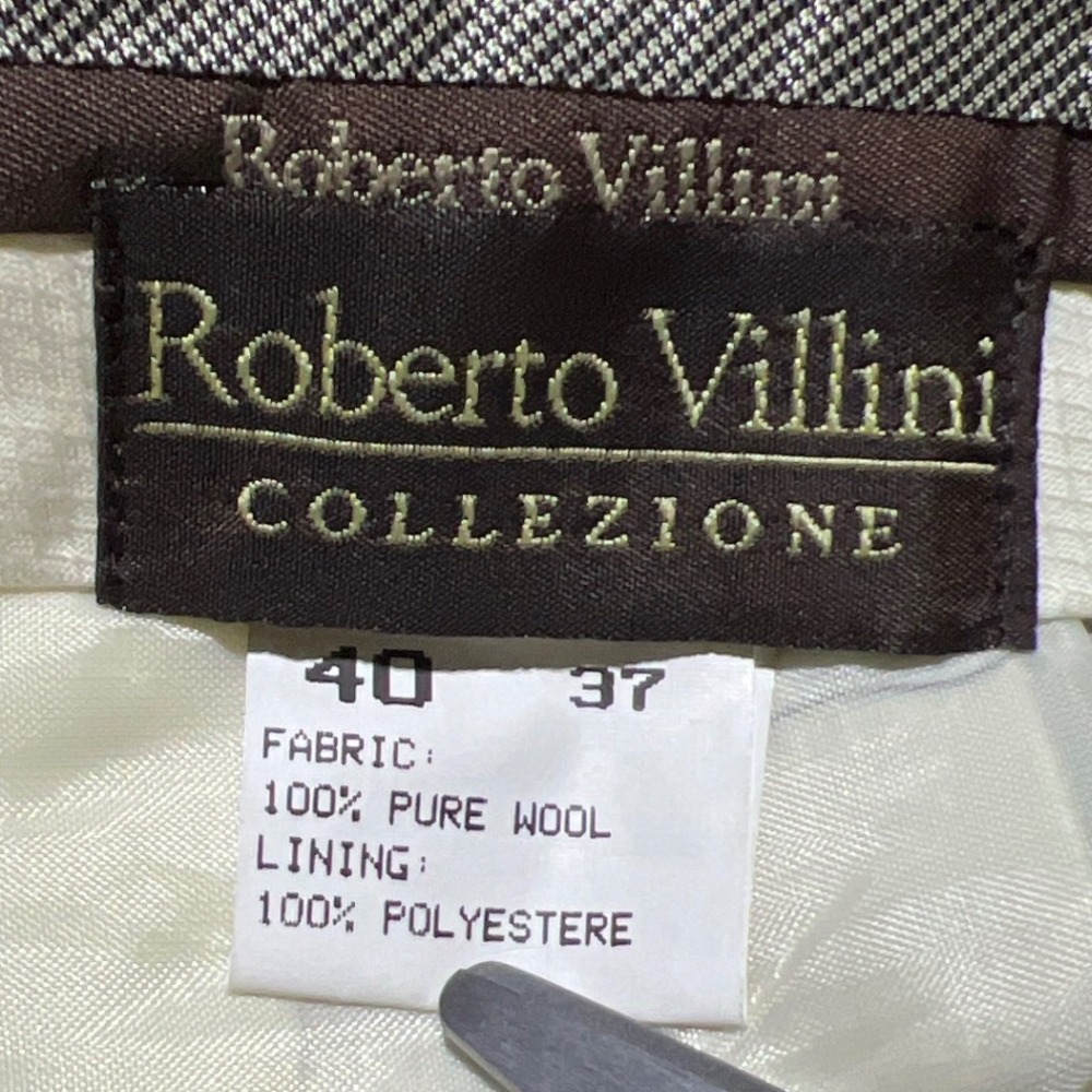 Roberto Villini Collezione Mens 37x29 Brown Wool Pleated Dress Pants Tunisia - Picture 3 of 8